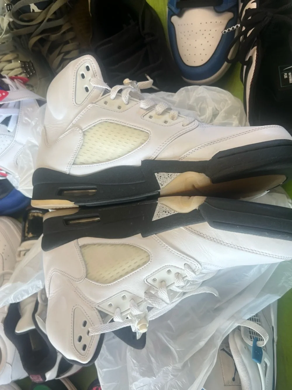 Jordan Men's White Black Basketball Shoes Air Jordan 5